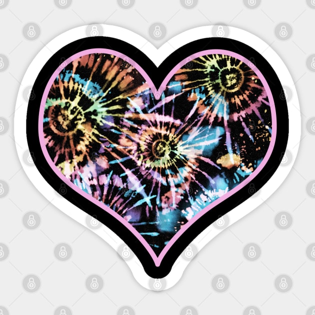 Tie-Dye Blast Love Sticker by Nina May Design Studio